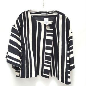 NEW Alembika striped blazer jacket 2X 3X plus size linen cotton new summer